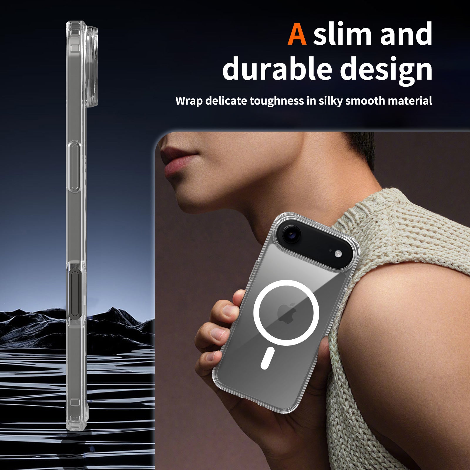 Clear||ChicDex Aero MagSafe Case — slim durable lifestyle design for iPhone 17 Air