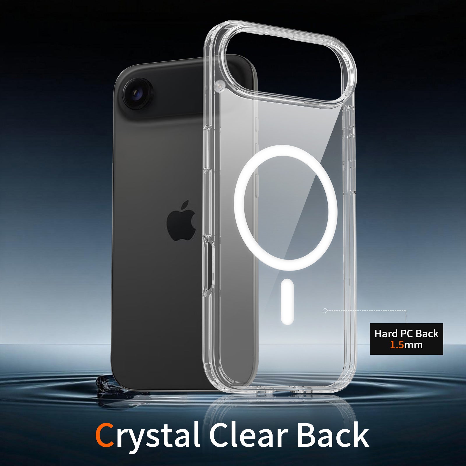 Clear||ChicDex Aero MagSafe Case — 1.5mm hard PC back crystal clear material for iPhone 17 Air