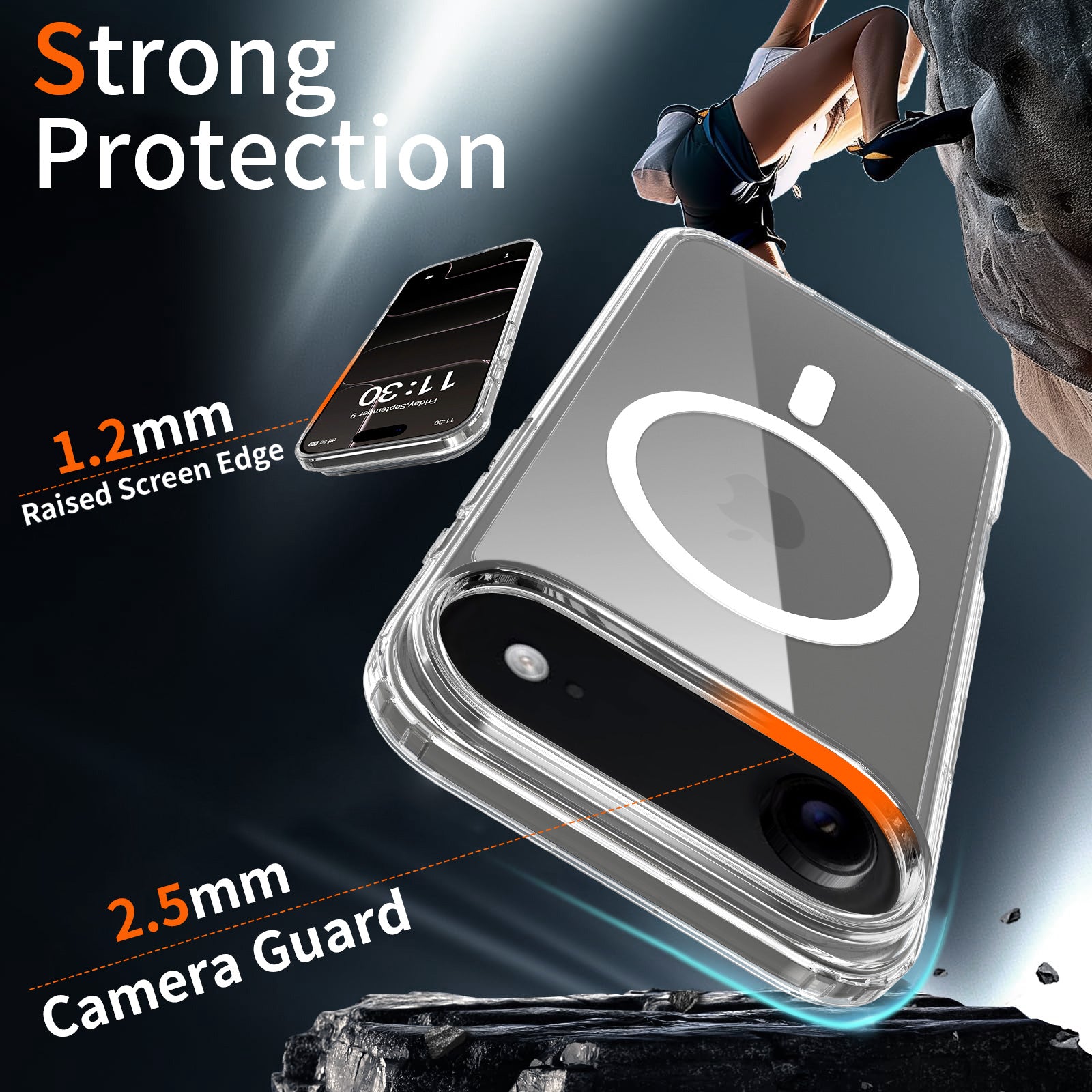 Clear||ChicDex Aero MagSafe Case — raised screen edge and camera guard protection for iPhone 17 Air