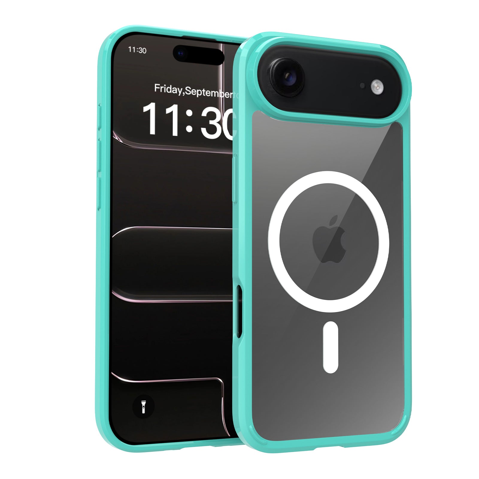 Teal||ChicDex Aero MagSafe Case in Teal — bold bumper with transparent back for iPhone 17 Air