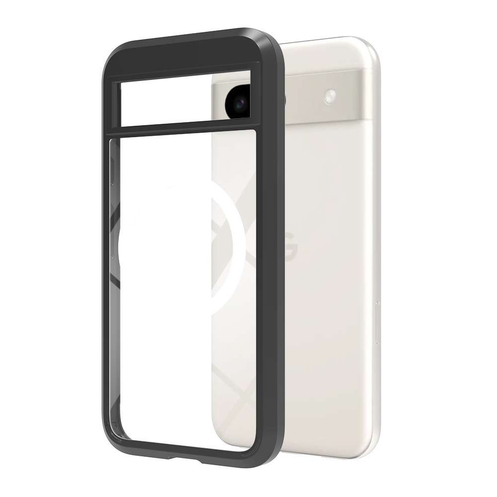 Black||ChicDex Aero MagSafe Case in Black — separated back view for Google Pixel 8A