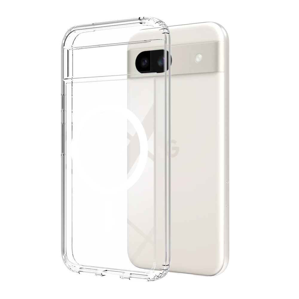 Clear||ChicDex Aero MagSafe Case in Clear — separated back view for Google Pixel 8A