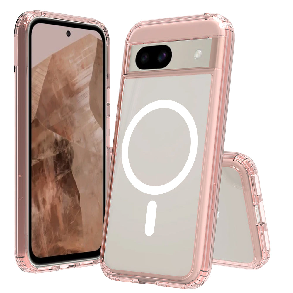 Rose Gold||ChicDex Aero MagSafe Case in Rose Gold — back view for Google Pixel 8A