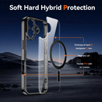 Black||ChicDex Aero Shield MagSafe Case — hybrid PC+TPU structure for iPhone 17