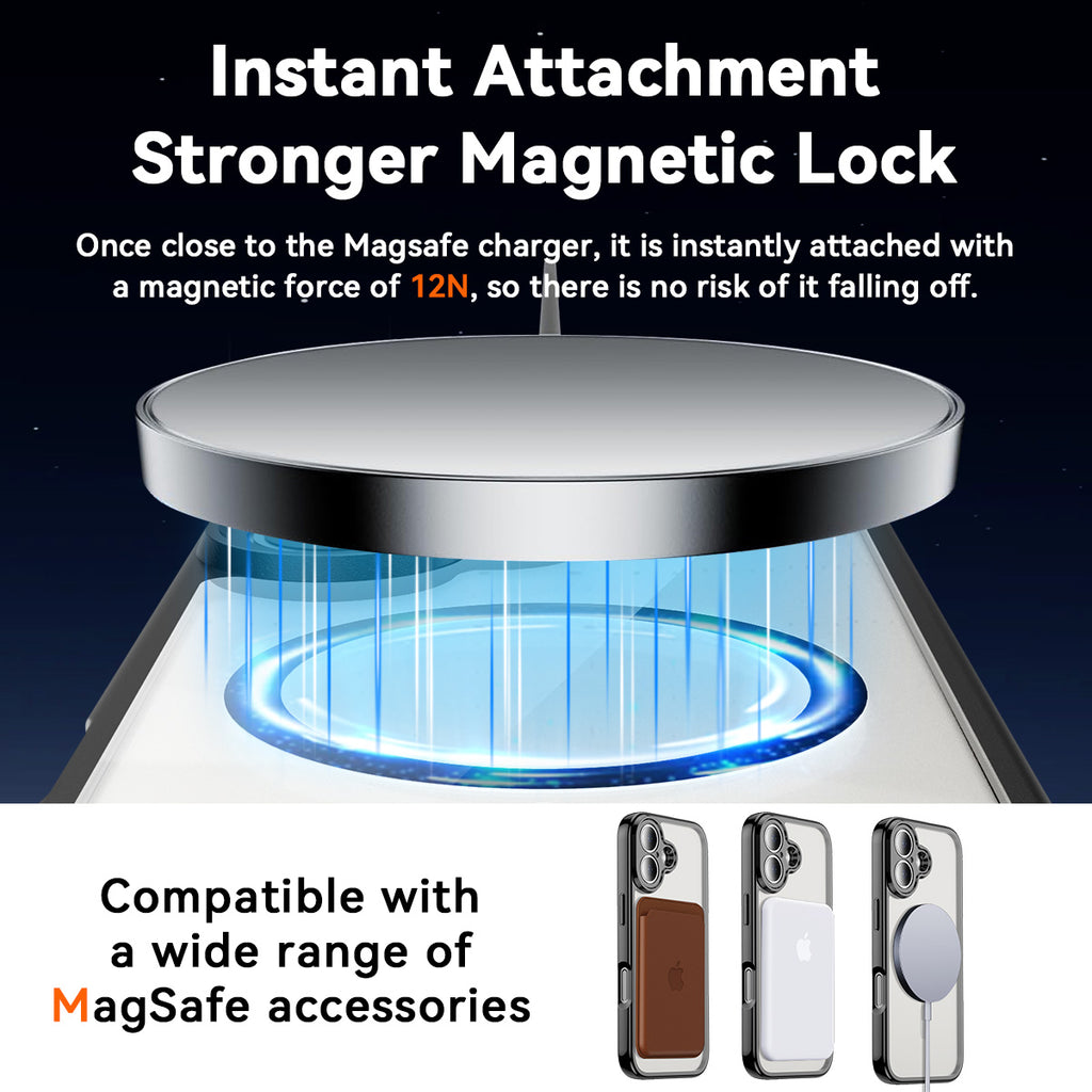 Black||ChicDex Aero Shield MagSafe Case — N52 MagSafe magnet ring for iPhone 17