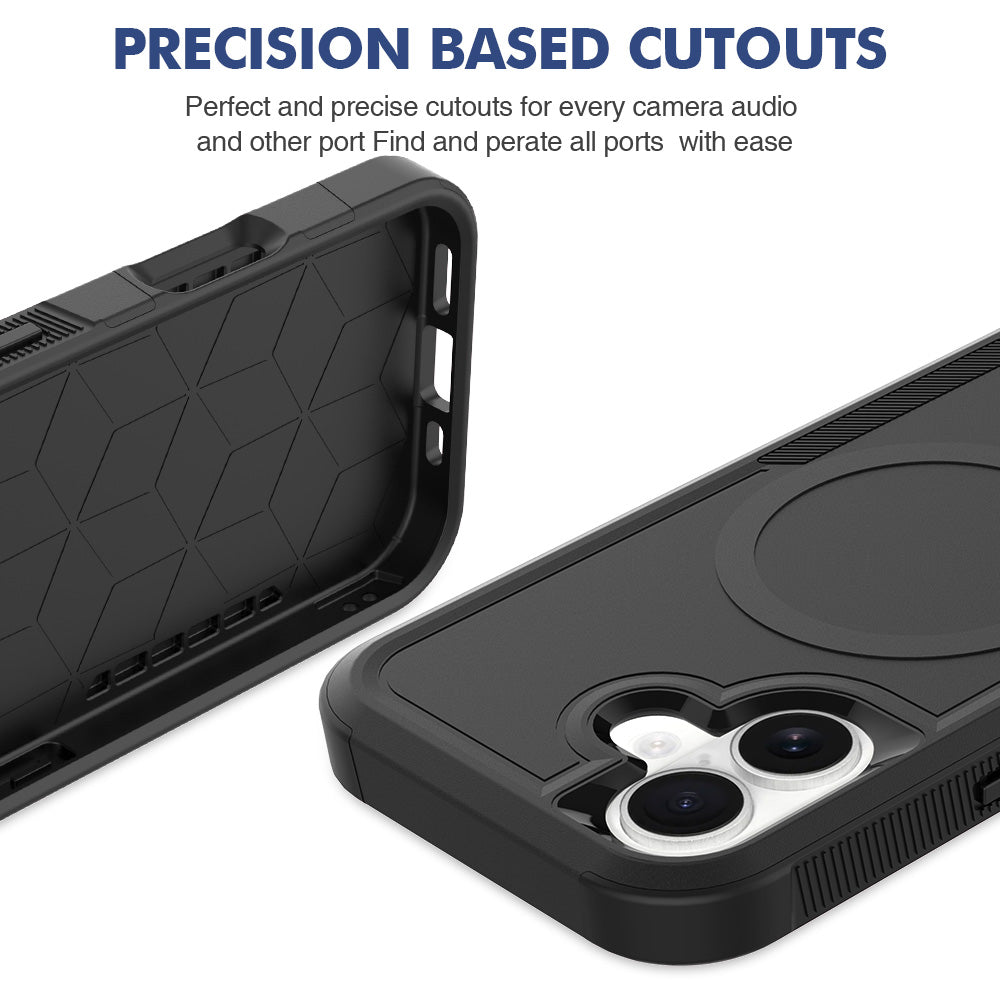 Black||ChicDex Apex MagSafe Case in Black — precision button and port cutouts — responsive tactile feedback for iPhone 17