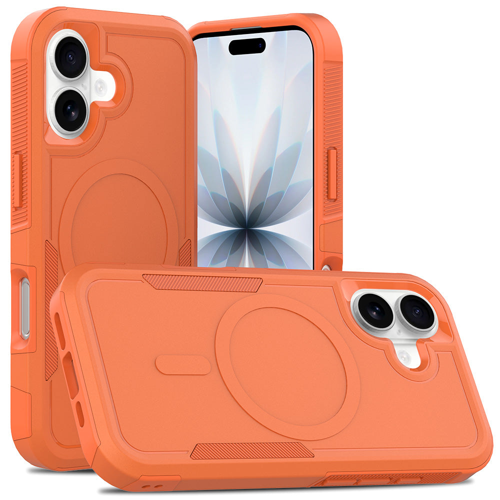 Orange||ChicDex Apex MagSafe Case in Orange — transparent dual-layer construction for iPhone 17