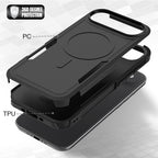 Black||ChicDex Apex Rugged MagSafe Case in Black — hybrid PC+TPU rugged structure for iPhone 17 Air