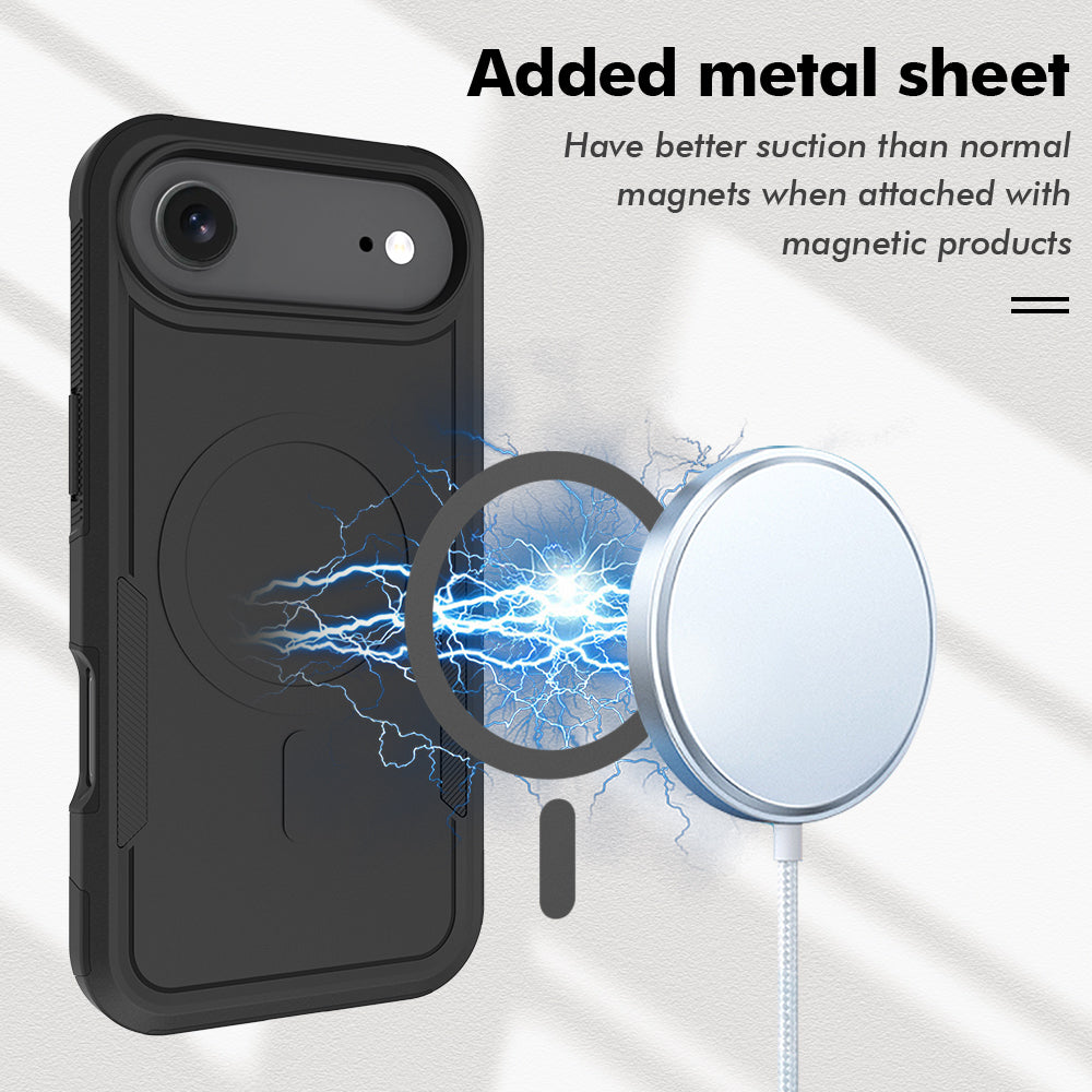 Black||ChicDex Apex Rugged MagSafe Case in Black — MagSafe magnetic lock for iPhone 17 Air