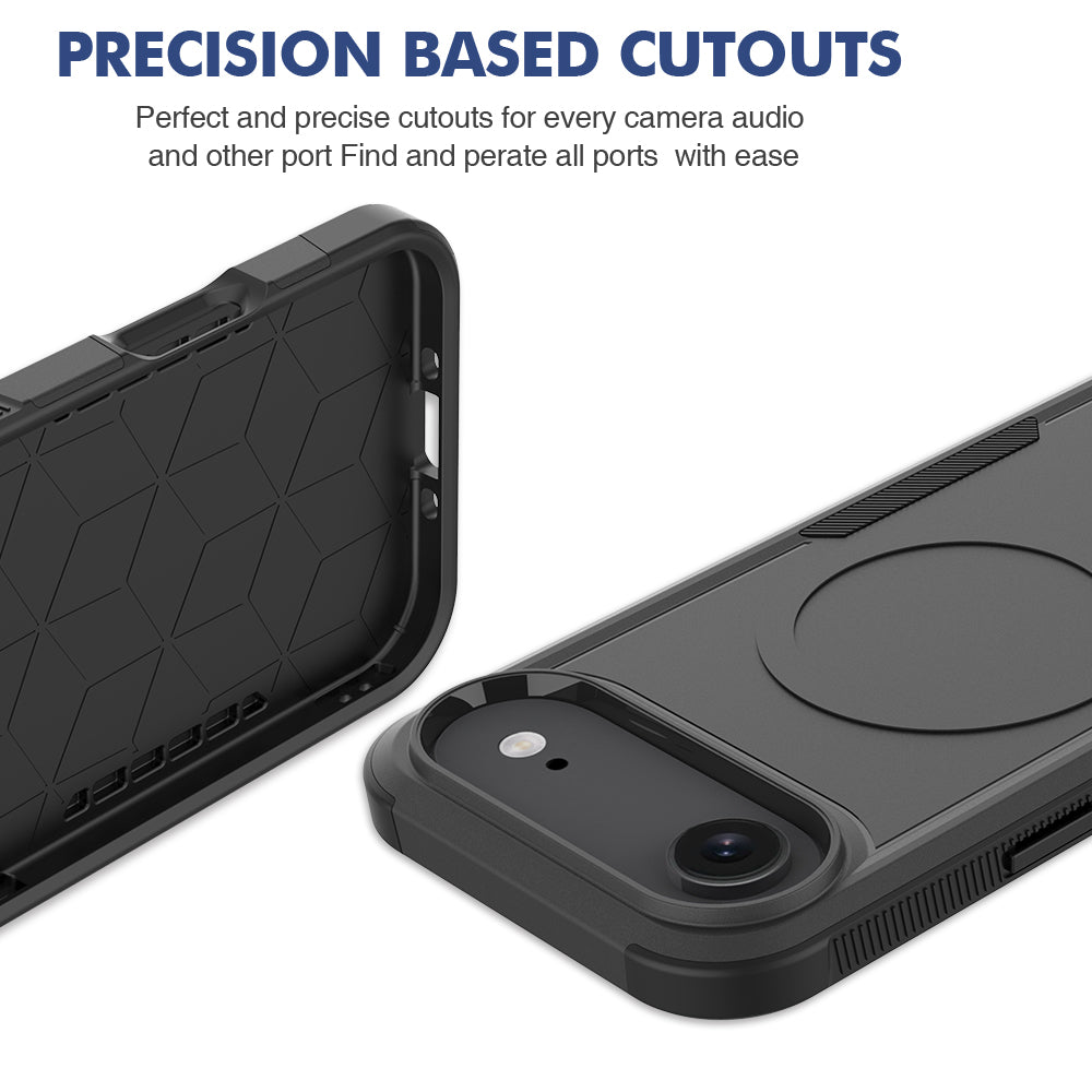 Black||ChicDex Apex Rugged MagSafe Case in Black — precision port cutout for iPhone 17 Air
