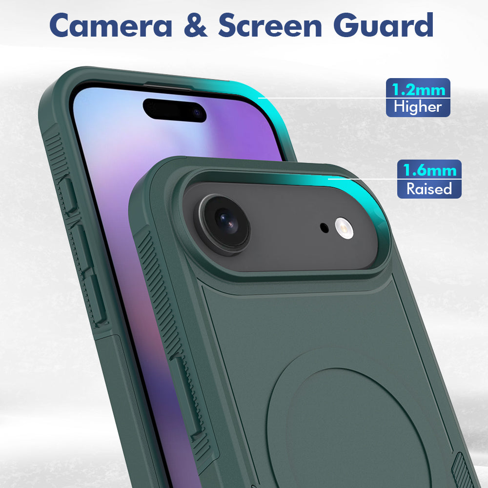 Dark Green||ChicDex Apex Rugged MagSafe Case in Dark Green — camera and screen guard protection for iPhone 17 Air
