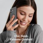 Black Gray||ChicDex Aura MagSafe Case in Black Gray — comfort grip design — ergonomic contour for extended use for iPhone 17