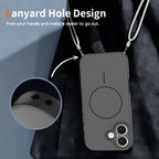 Black Gray||ChicDex Aura MagSafe Case in Black Gray — lanyard attachment point — secure carry option for iPhone 17