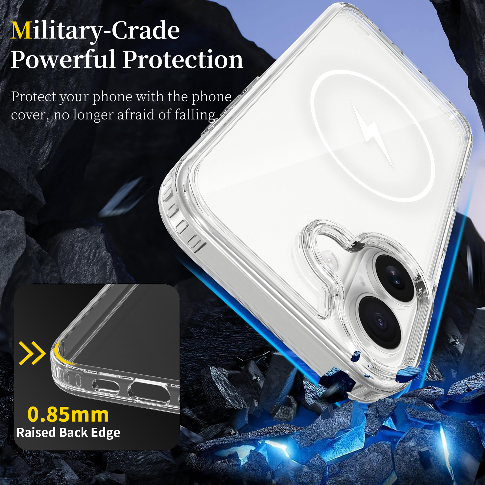 ChicDex Crystal MagSafe Case drop protection — 2.0mm scratch-resistant shield for iPhone 17