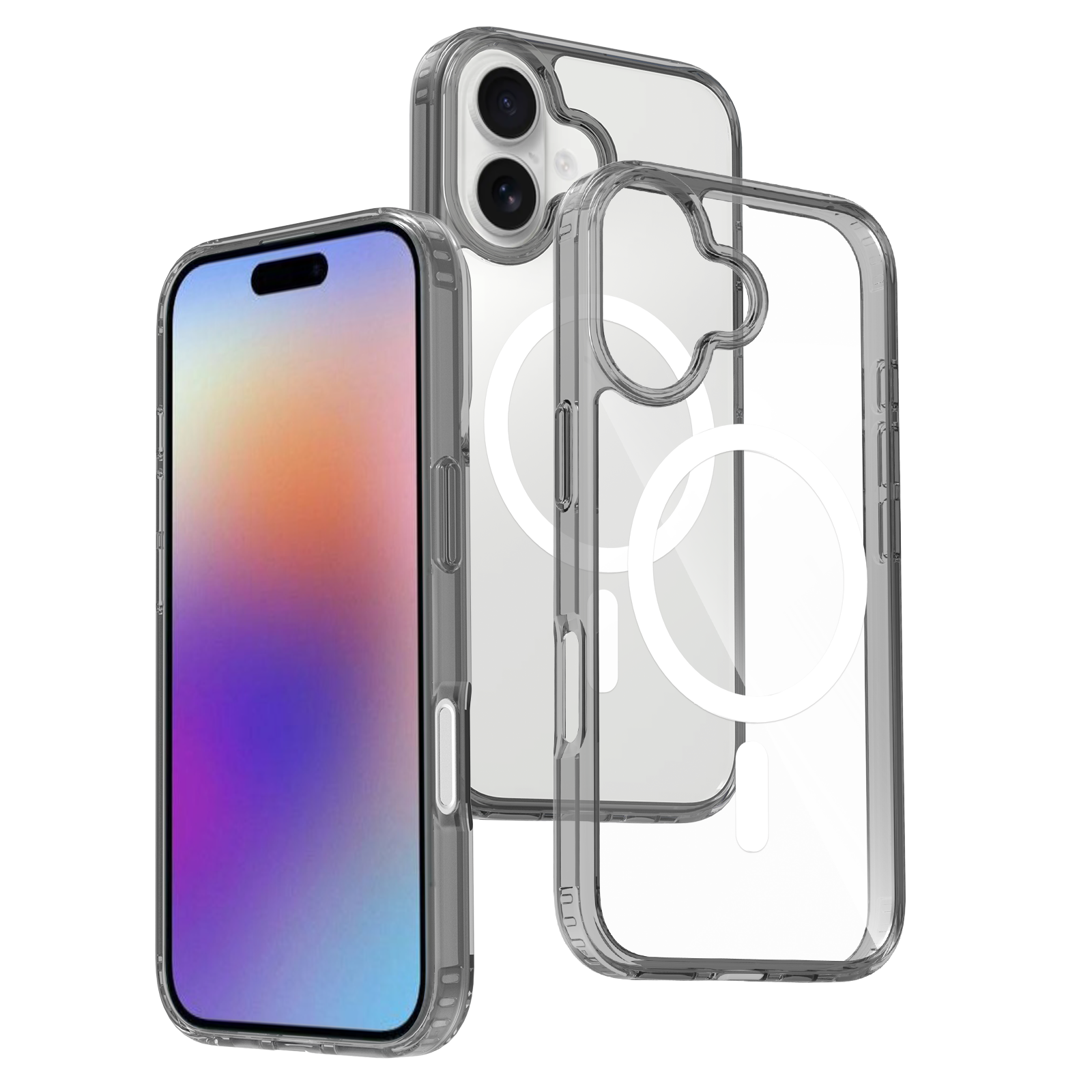 Smoke||ChicDex Crystal MagSafe Case in Smoke — Smoke finish with skin-feel coating for iPhone 17