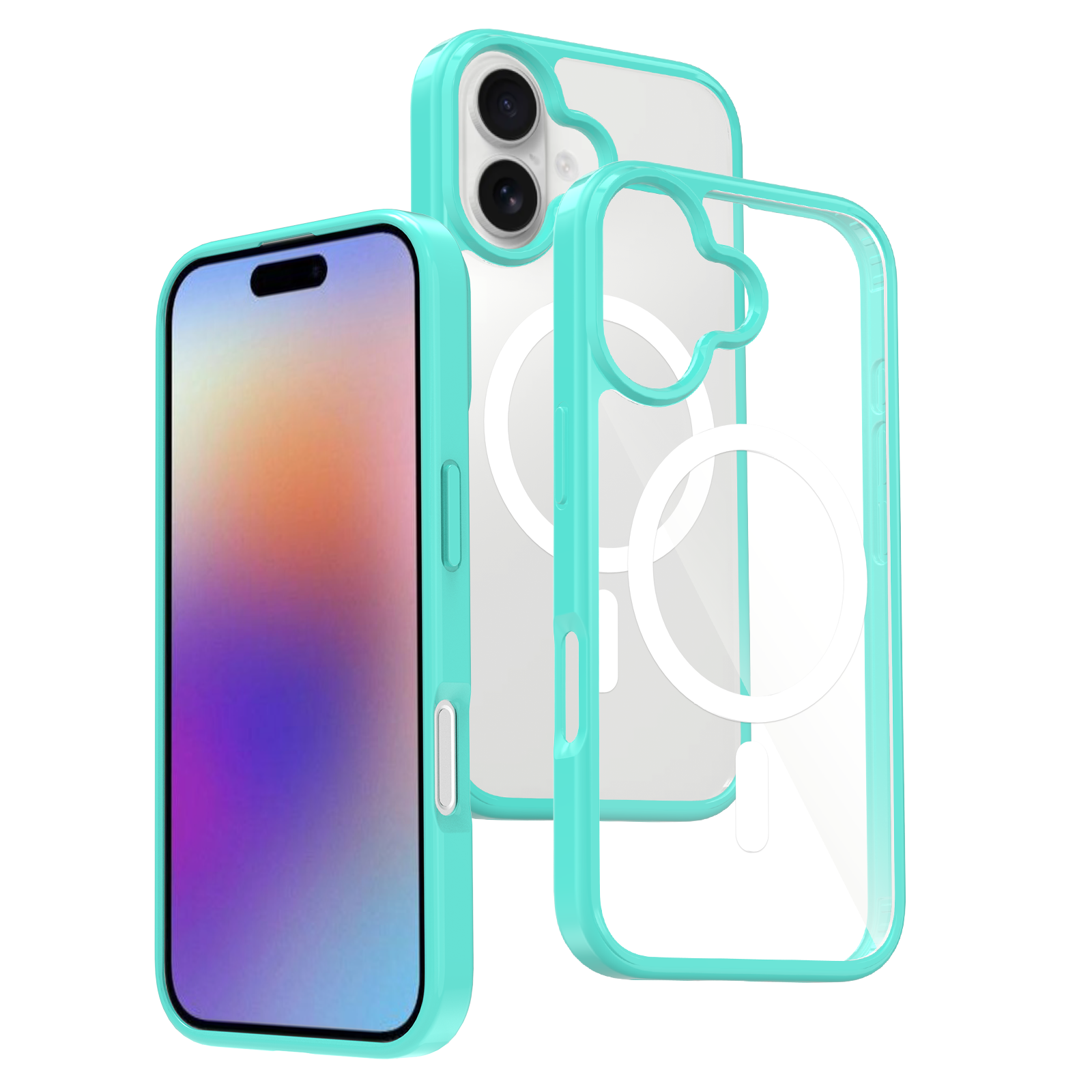 Turquoise||ChicDex Crystal MagSafe Case in Turquoise — Turquoise finish with skin-feel coating for iPhone 17