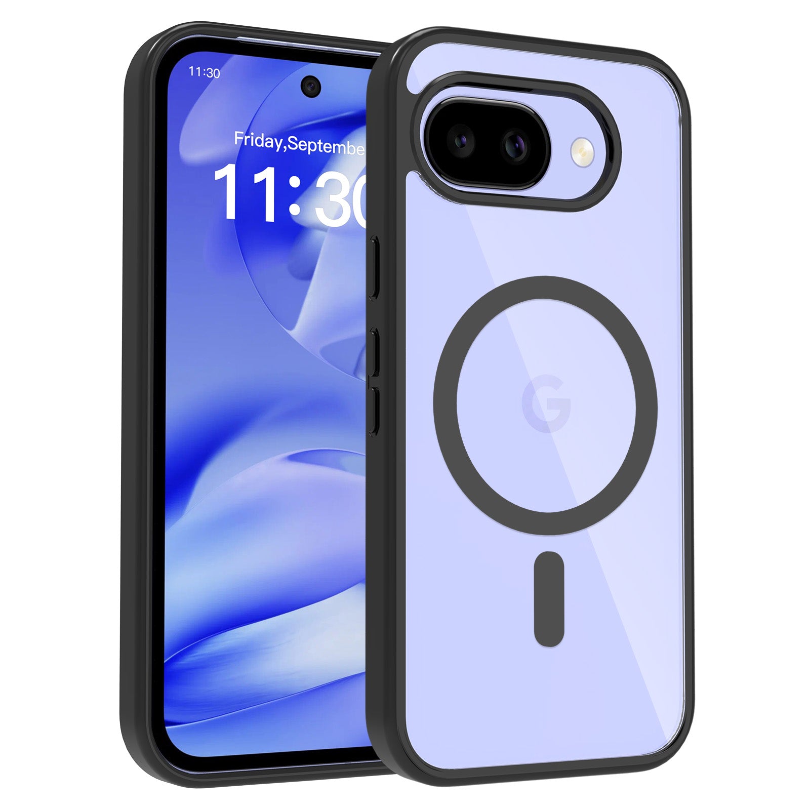 Black||ChicDex Crystal MagSafe Case in Midnight Black — black frame with transparent back for Google Pixel 10A