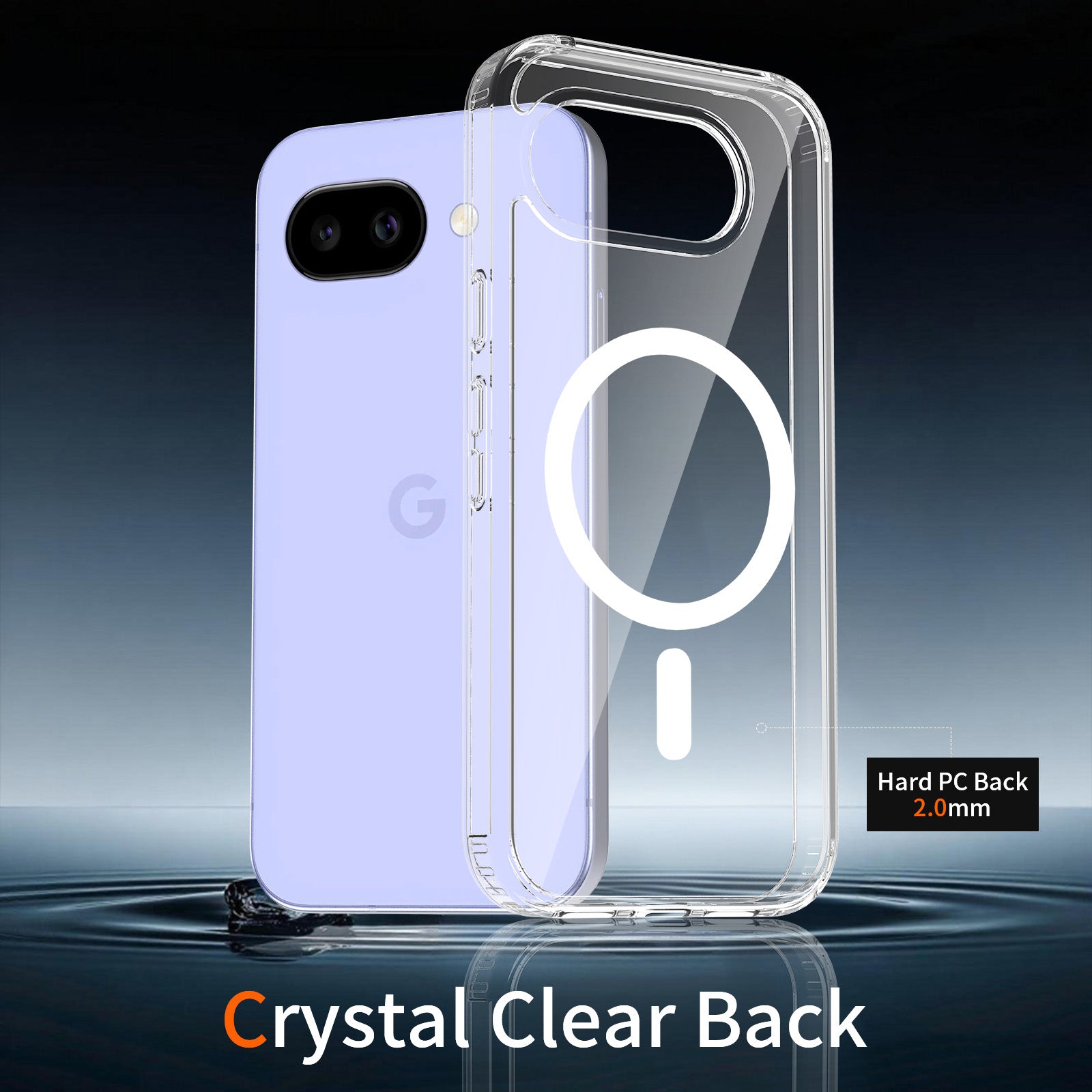 Clear||ChicDex Crystal MagSafe Case — 2.0mm hard PC back with flexible TPU frame for Google Pixel 10A