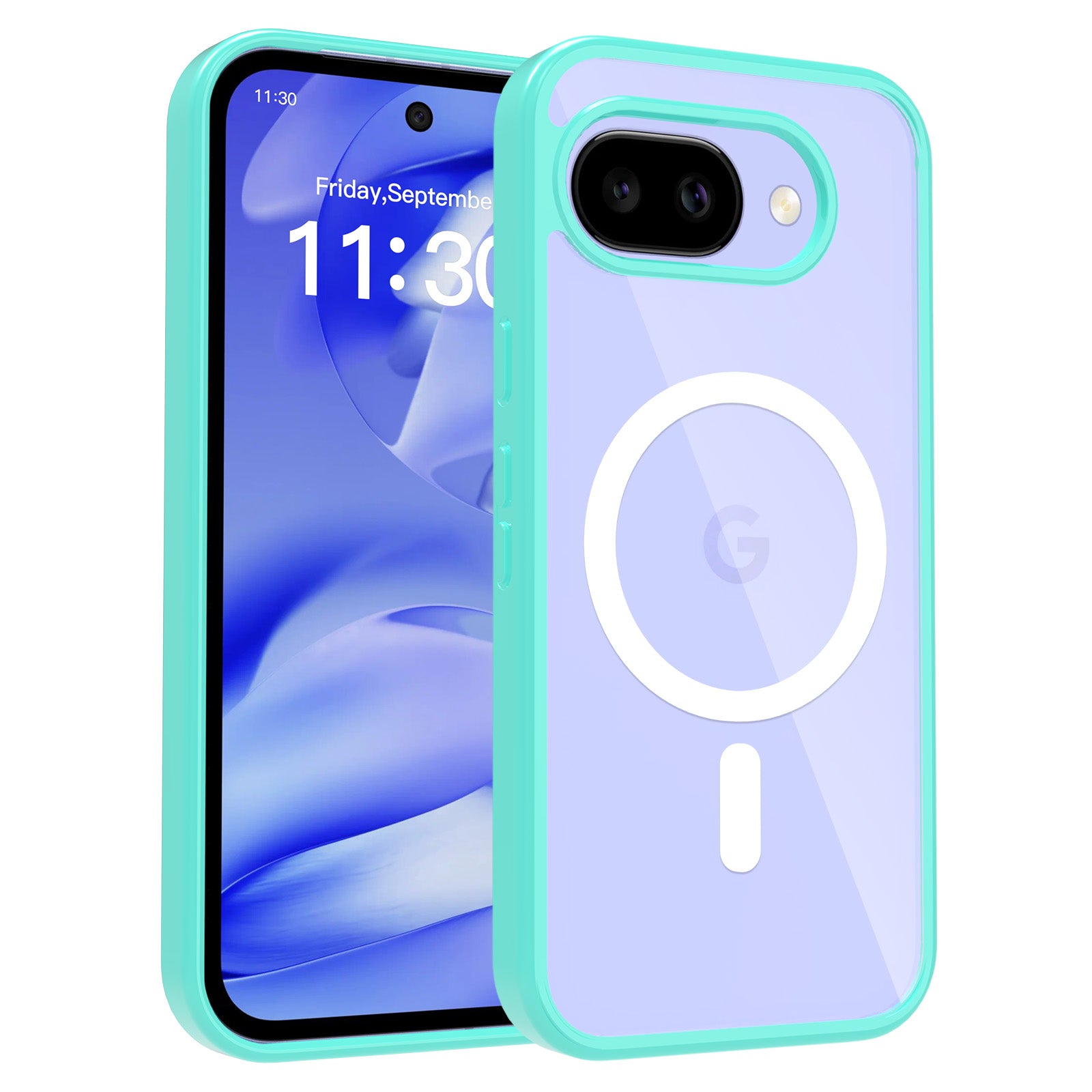 Mint||ChicDex Crystal MagSafe Case in Mint Green — mint frame with transparent back for Google Pixel 10A
