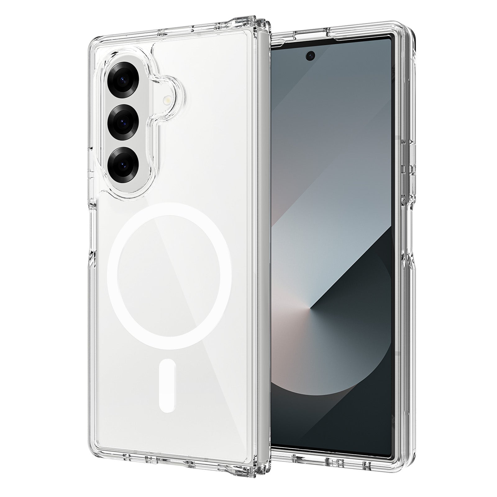 Clear||ChicDex Crystal MagSafe Case in Crystal Clear — fully transparent for Samsung Galaxy Z Fold 7
