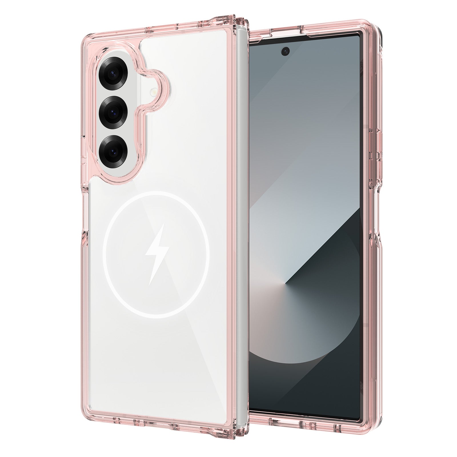 Rose Gold||ChicDex Crystal MagSafe Case in Rose Gold — alternate back angle for Samsung Galaxy Z Fold 7