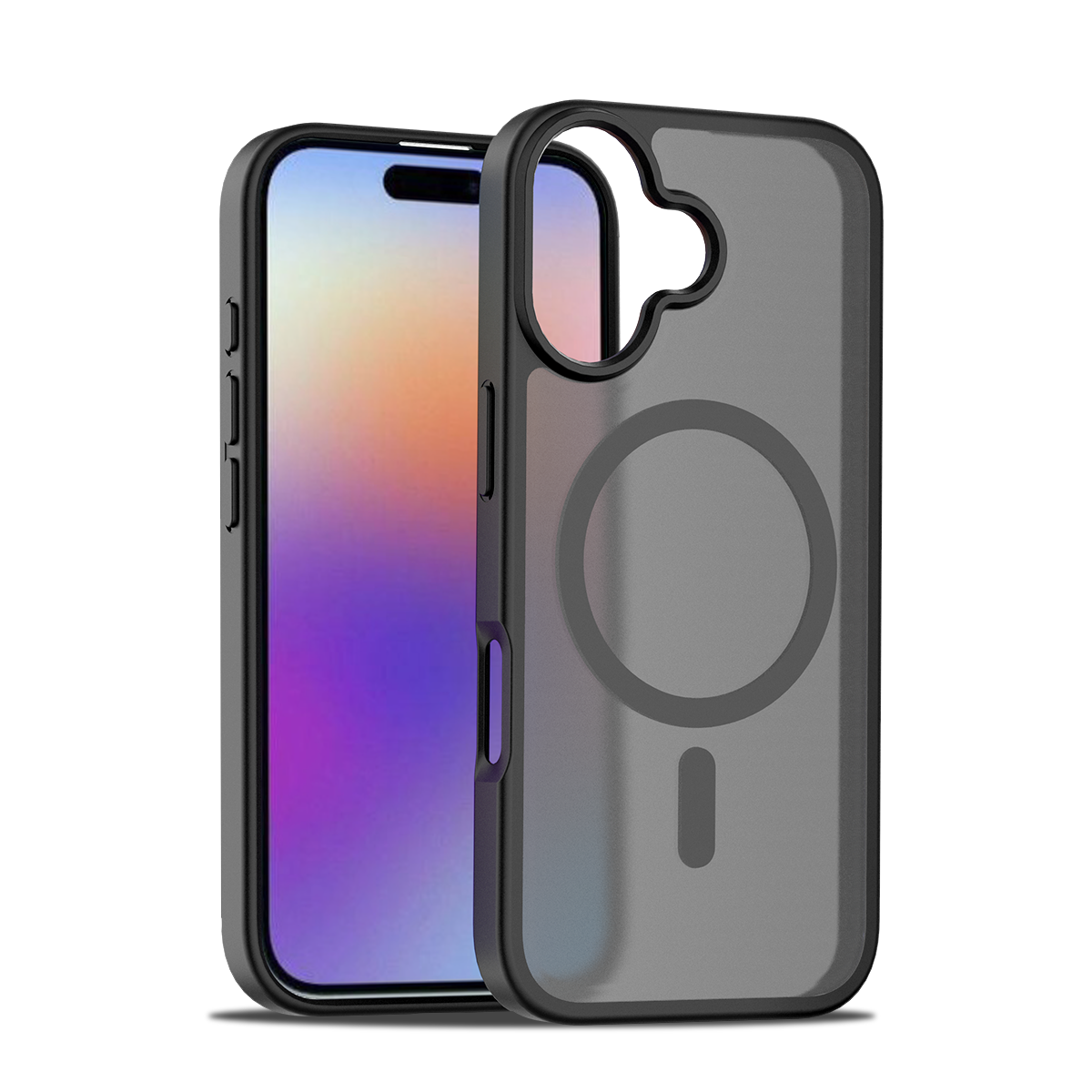 Black||ChicDex Frost MagSafe Case in Midnight Black — Midnight Black finish with skin-feel coating for iPhone 17