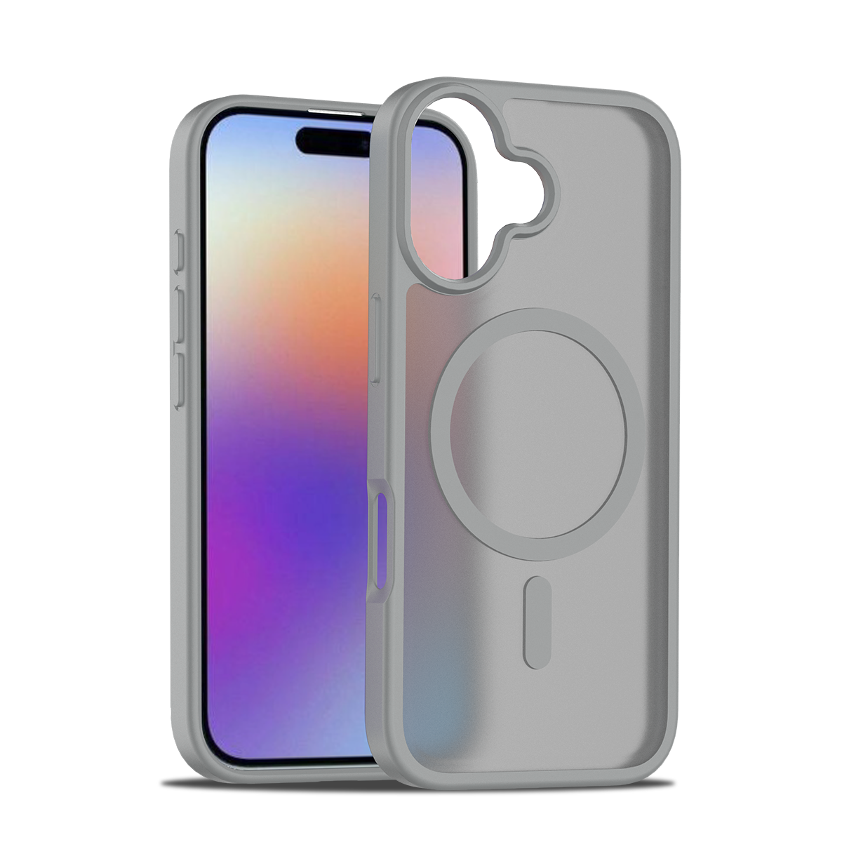 Gray||ChicDex Frost MagSafe Case in Gray — Gray finish with skin-feel coating for iPhone 17