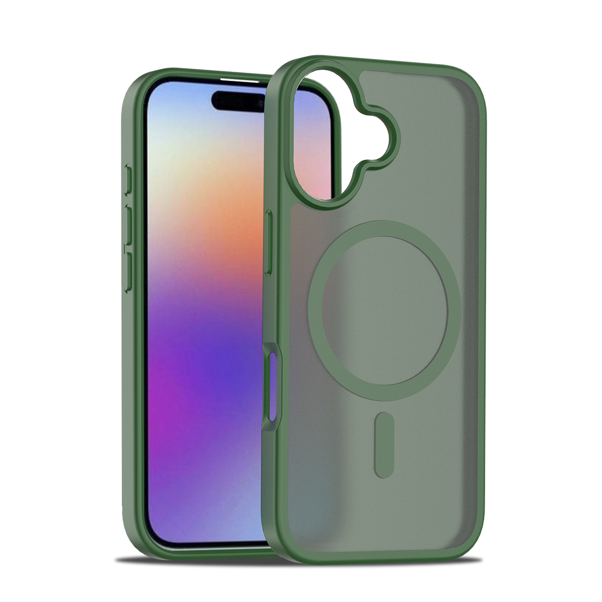 Green||ChicDex Frost MagSafe Case in Green — Green finish with skin-feel coating for iPhone 17