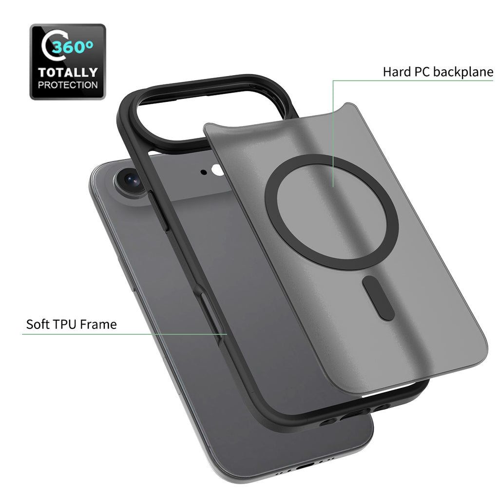 Black||ChicDex Frost MagSafe Case in Black — hybrid PC+TPU structure — dual-layer construction for iPhone 17 Air