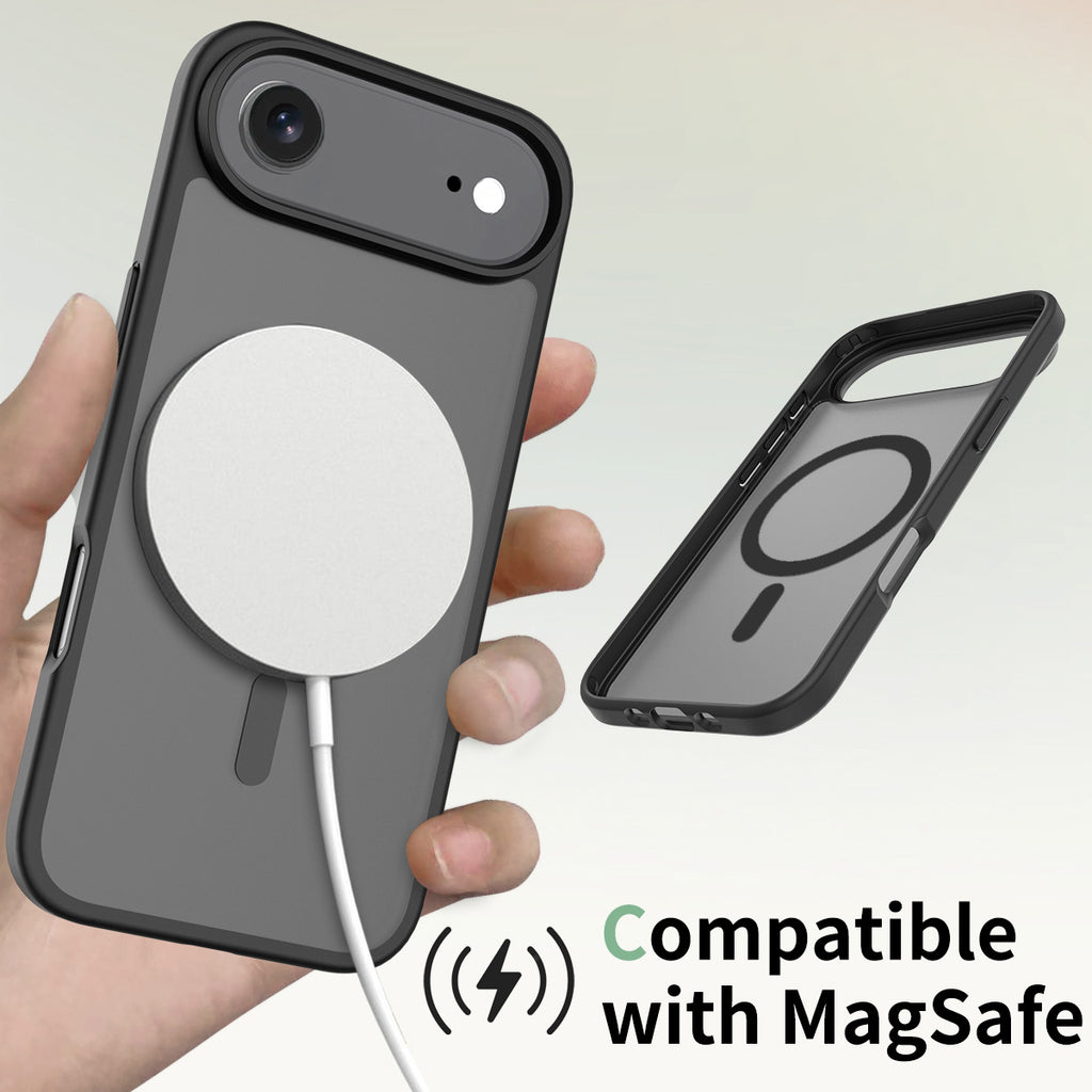 Black||ChicDex Frost MagSafe Case in Black — MagSafe wireless charging — N52 magnet compatible for iPhone 17 Air