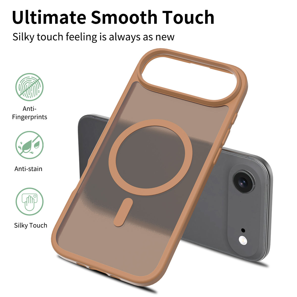 Brown||ChicDex Frost MagSafe Case in Brown — silky touch coating — anti-fingerprint skin-feel finish for iPhone 17 Air