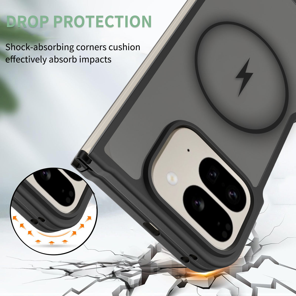 Black||ChicDex Frost MagSafe Case military-grade drop protection — reinforced corners and raised edges for Google Pixel 10 Pro Fold