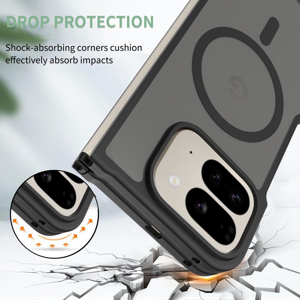 Black||ChicDex Frost MagSafe Case military-grade drop protection — reinforced corners and raised edges for Google Pixel 10 Pro Fold