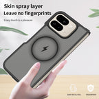Black||ChicDex Frost MagSafe Case skin-spray coating process — micro-texture application detail for Google Pixel 10 Pro Fold