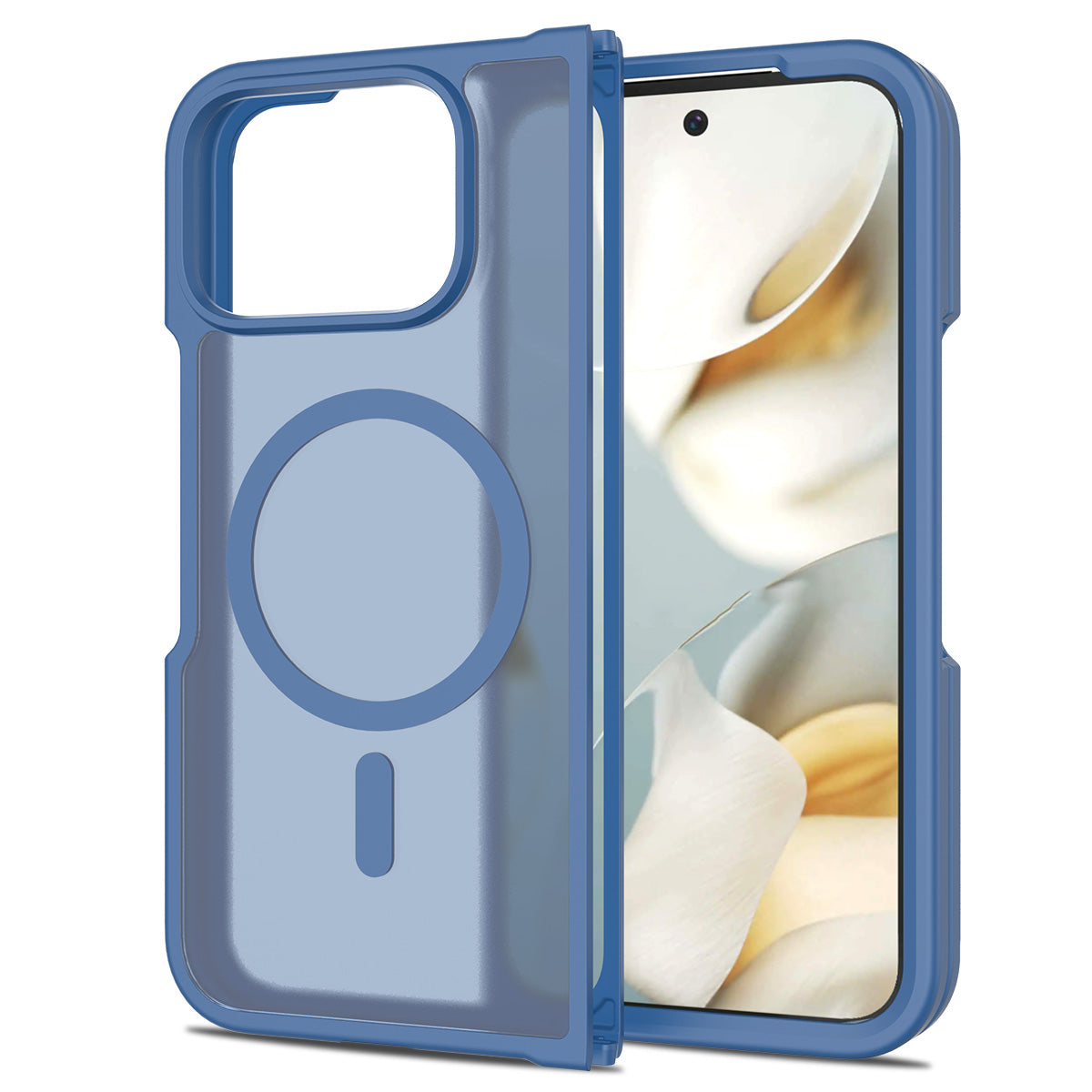 Navy Blue||ChicDex Frost MagSafe Case frosted MagSafe case in Navy Blue — back view for Google Pixel 10 Pro Fold
