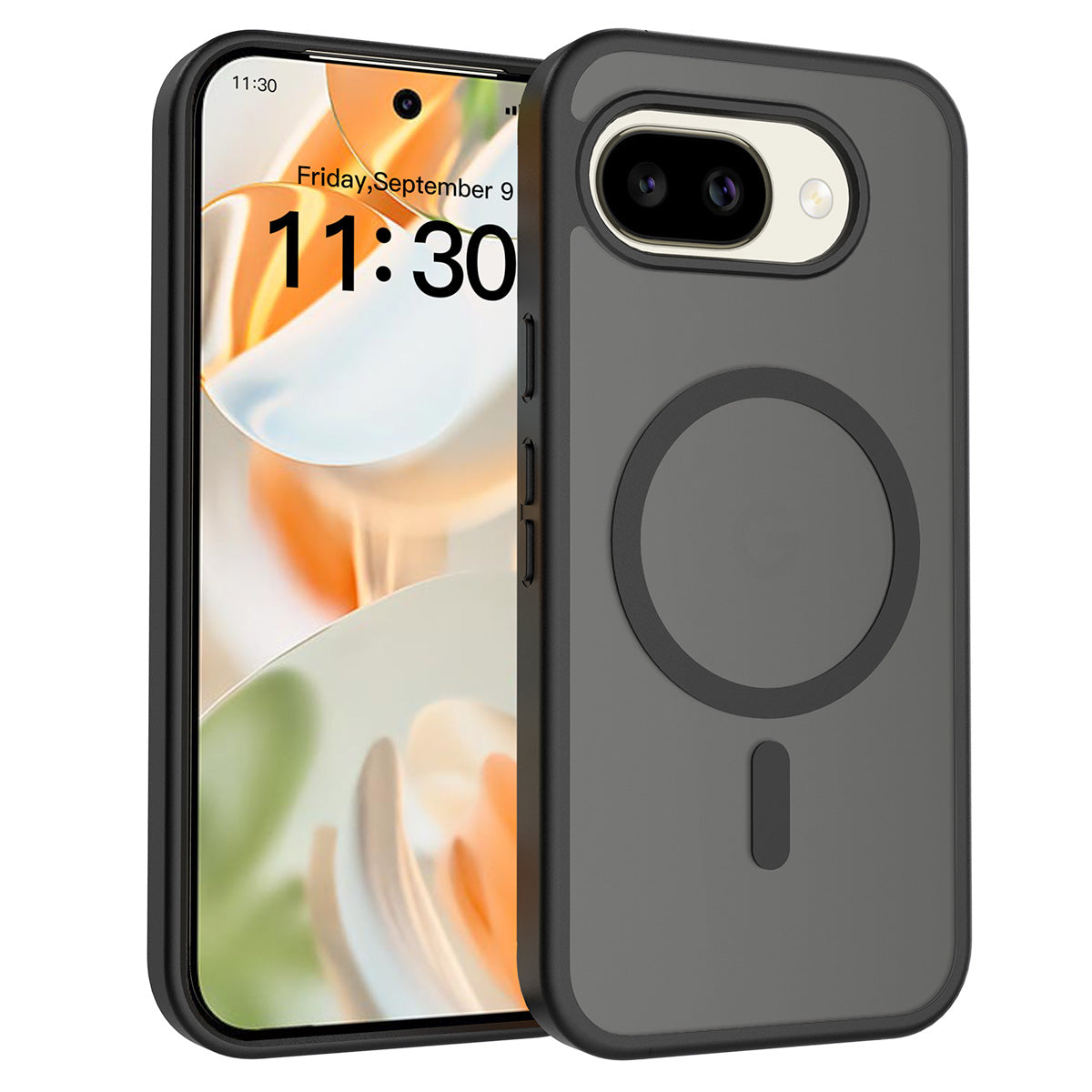 Black||ChicDex Frost MagSafe Case in Black — back view for Google Pixel 10A