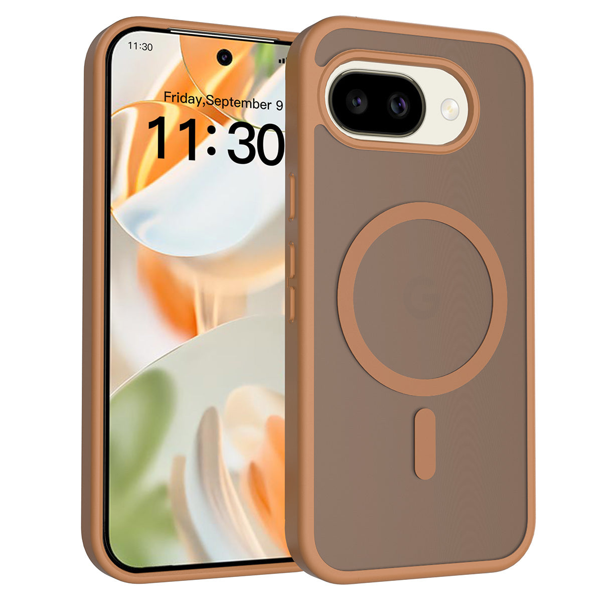Brown||ChicDex Frost MagSafe Case in Brown — back view for Google Pixel 10A
