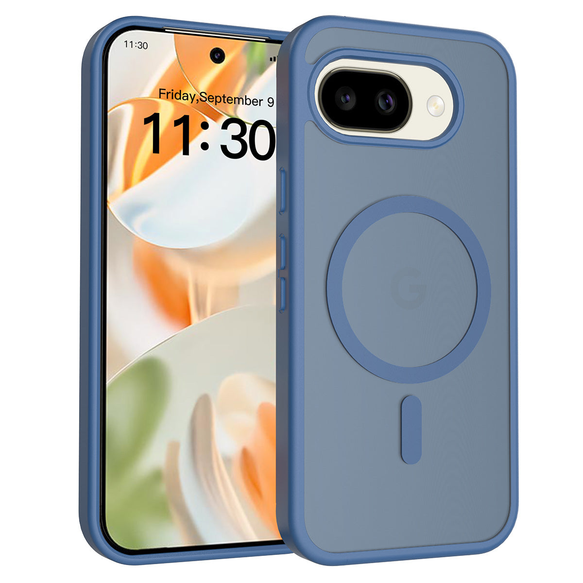 Navy||ChicDex Frost MagSafe Case in Navy — back view for Google Pixel 10A