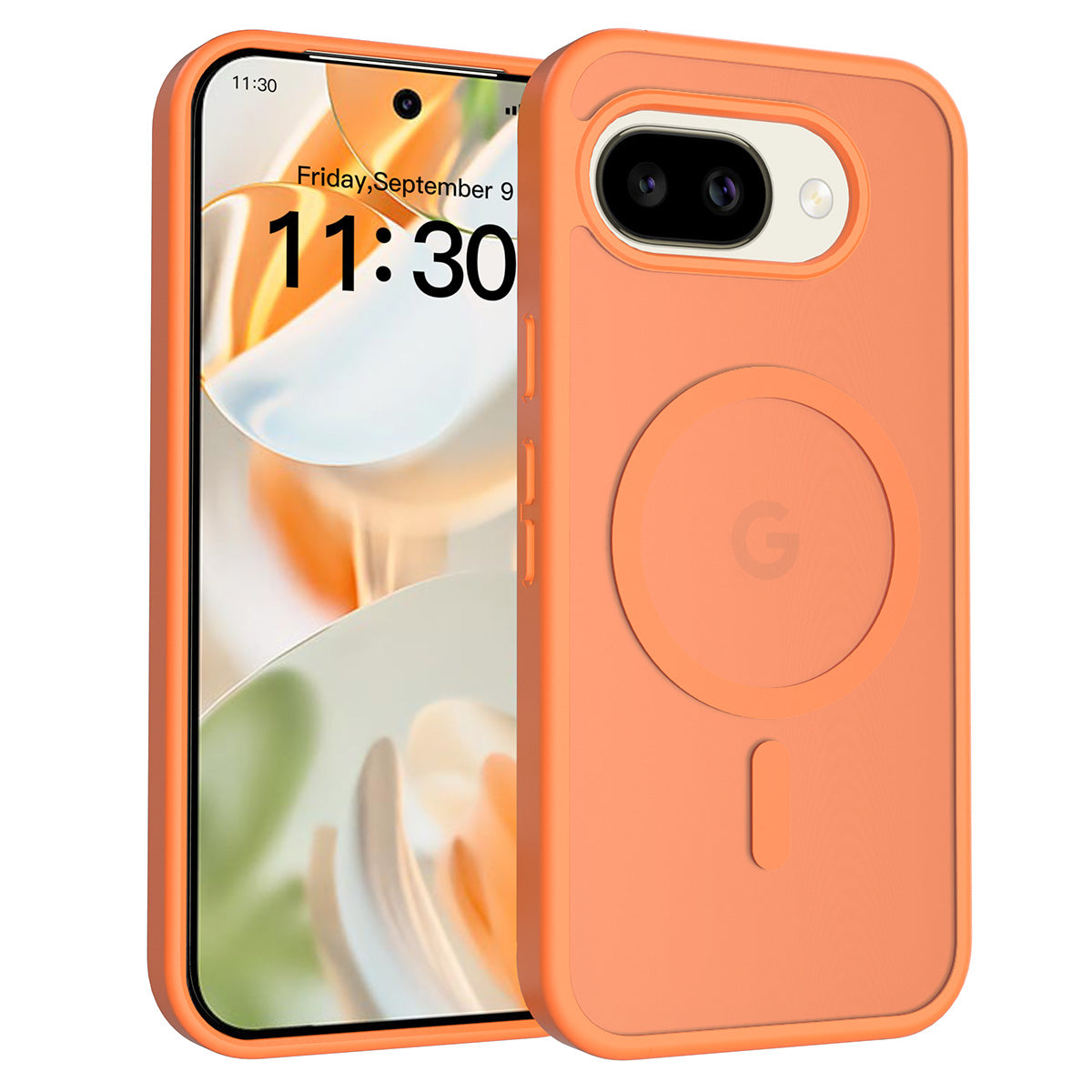 Orange||ChicDex Frost MagSafe Case in Orange — back view for Google Pixel 10A