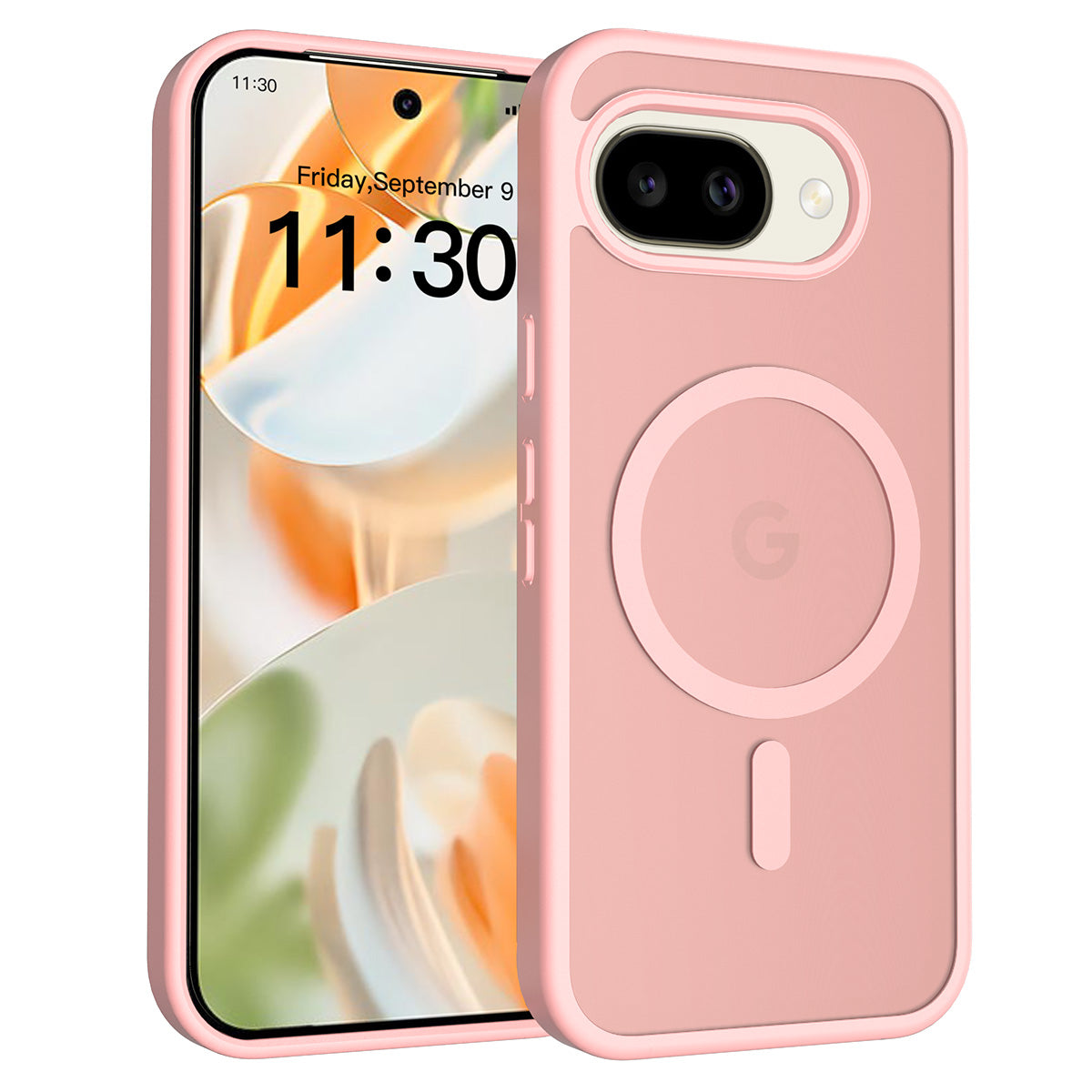 Pink||ChicDex Frost MagSafe Case in Pink — back view for Google Pixel 10A