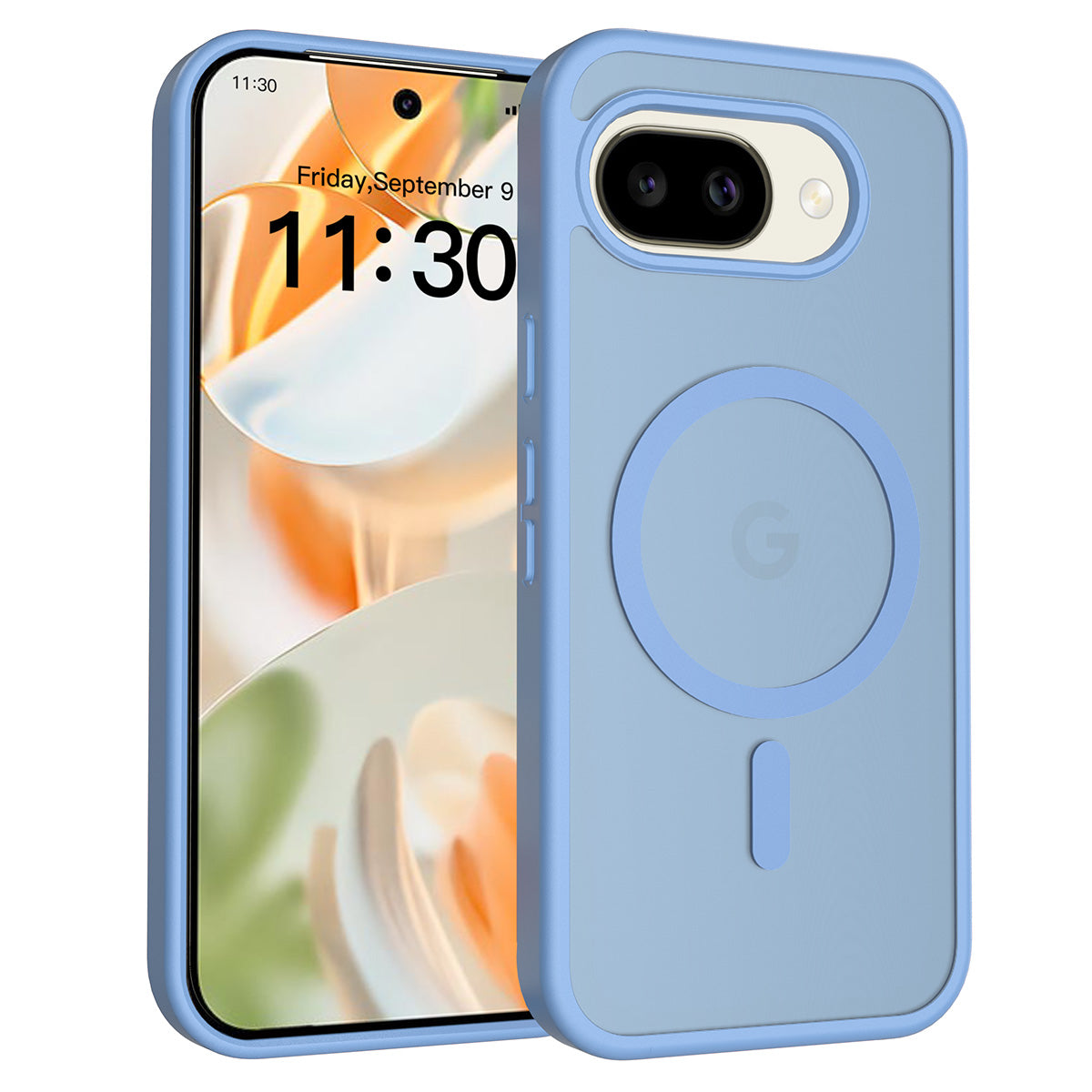 Sierra Blue||ChicDex Frost MagSafe Case in Sierra Blue — back view for Google Pixel 10A