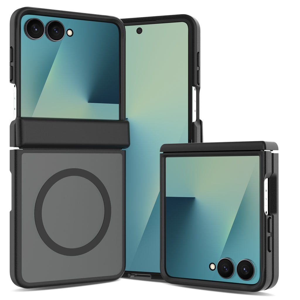 Black||ChicDex Frost MagSafe Case in Black — front view for Samsung Galaxy Z Flip 8