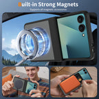 Black||ChicDex Frost MagSafe Case in Black — magnetic accessories lifestyle for Samsung Galaxy Z Flip 8