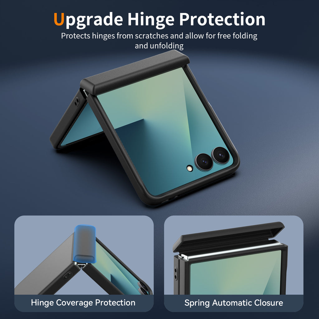Black||ChicDex Frost MagSafe Case in Black — hinge coverage protection for Samsung Galaxy Z Flip 8
