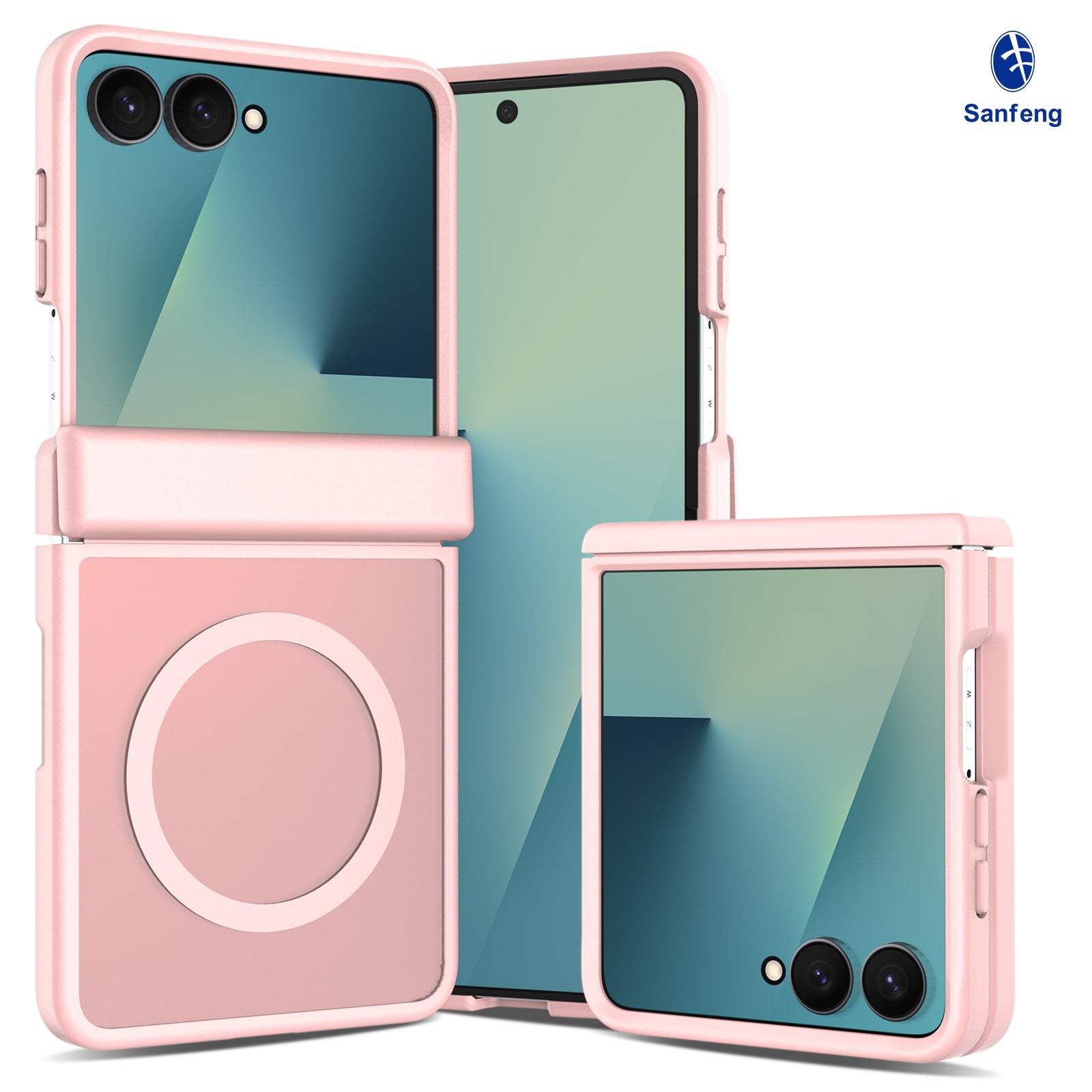 Girly Pink||ChicDex Frost MagSafe Case in Girly Pink — front view for Samsung Galaxy Z Flip 8
