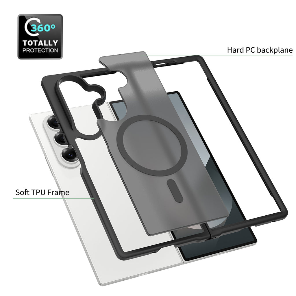 Black||ChicDex Frost MagSafe Case in Black — anti-fingerprint skin-feel texture for Samsung Galaxy Z Fold 7