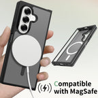 Black||ChicDex Frost MagSafe Case in Black — hybrid structure cross-section for Samsung Galaxy Z Fold 7
