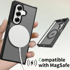 Black||ChicDex Frost MagSafe Case in Black — hybrid PC+TPU exploded view for Samsung Galaxy Z Fold 7