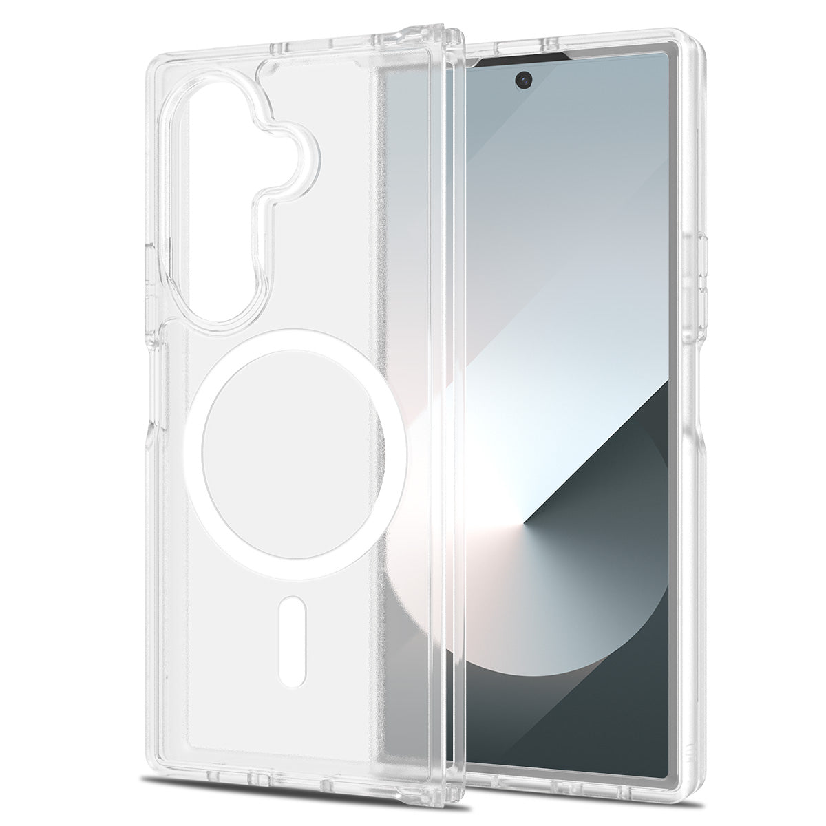 Clear||ChicDex Frost MagSafe Case in Clear — back view for Samsung Galaxy Z Fold 7