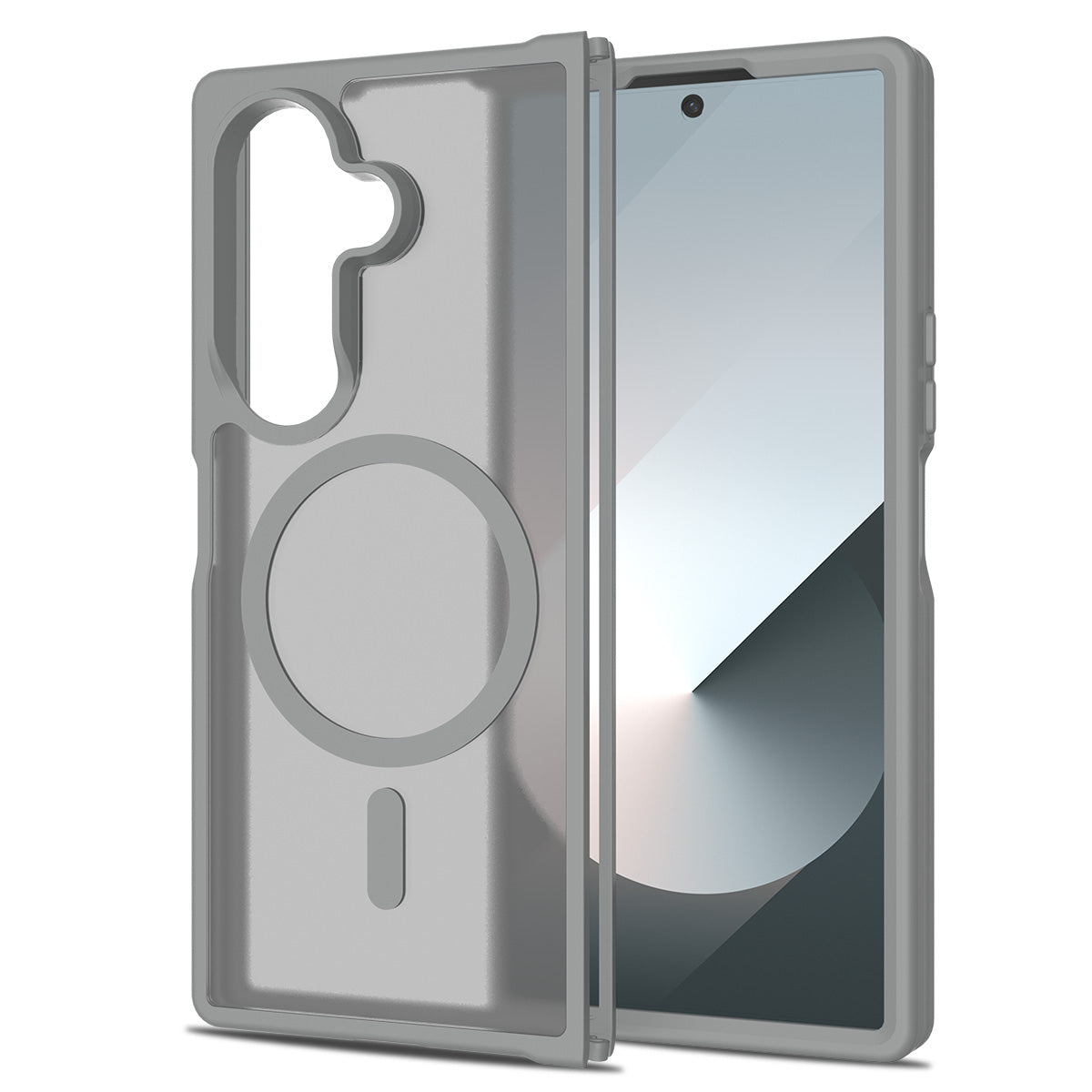 Gray||ChicDex Frost MagSafe Case in Gray — back view for Samsung Galaxy Z Fold 7